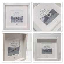 Load image into Gallery viewer, 15th Crystal 15 Years Wedding Anniversary Ribbon Frame - Pebble