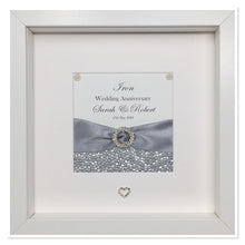 Load image into Gallery viewer, 6th Iron 6 Years Wedding Anniversary Ribbon Frame - Pebble