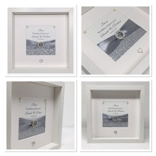Load image into Gallery viewer, 6th Iron 6 Years Wedding Anniversary Ribbon Frame - Pebble
