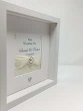 Load image into Gallery viewer, Wedding Day Ribbon Frame - Ivory Pebble