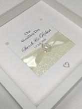 Load image into Gallery viewer, Wedding Day Ribbon Frame - Ivory Pebble