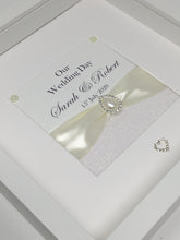Load image into Gallery viewer, Wedding Day Ribbon Frame - Ivory Glitter
