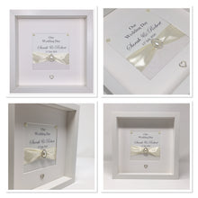 Load image into Gallery viewer, Wedding Day Ribbon Frame - Ivory Glitter