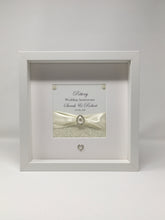 Load image into Gallery viewer, 9th Pottery 9 Years Wedding Anniversary Ribbon Frame - Pebble