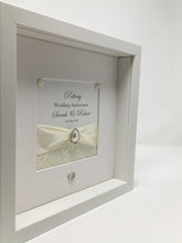 Load image into Gallery viewer, 9th Pottery 9 Years Wedding Anniversary Ribbon Frame - Pebble