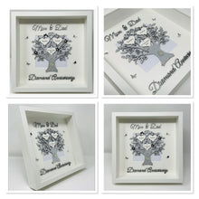 Load image into Gallery viewer, 60th Diamond 60 Years Wedding Anniversary Frame - Mum & Dad Metallic