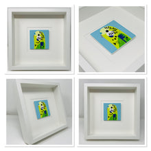 Load image into Gallery viewer, Ceramic Budgerigar Bird Blue Art Picture Frame