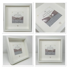 Load image into Gallery viewer, 10th Tin 10 Years Wedding Anniversary Ribbon Frame - Pebble