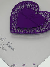 Load image into Gallery viewer, 33rd Amethyst 33 Years Wedding Anniversary Frame - Intricate Mirror Heart