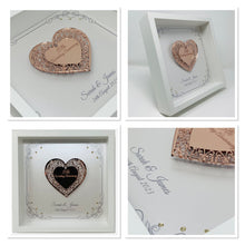 Load image into Gallery viewer, 35th Coral 35 Years Wedding Anniversary Frame - Intricate Mirror Heart
