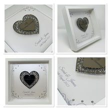 Load image into Gallery viewer, 8th Bronze 8 Years Wedding Anniversary Frame - Intricate Mirror Heart