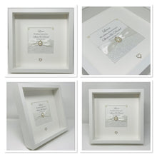 Load image into Gallery viewer, 4th Linen 4 Years Wedding Anniversary Ribbon Frame - Pebble