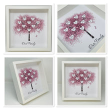 Load image into Gallery viewer, Pink Blossom Family Tree Printed Frame