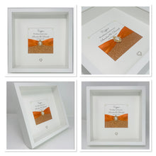 Load image into Gallery viewer, 7th Copper 7 Years Wedding Anniversary Ribbon Frame - Pebble