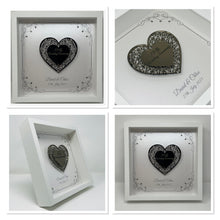 Load image into Gallery viewer, 19th Bronze 19 Years Wedding Anniversary Frame - Intricate Mirror Heart