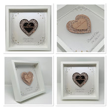 Load image into Gallery viewer, 22nd Copper 22 Years Wedding Anniversary Frame - Intricate Mirror Heart