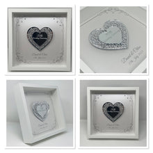Load image into Gallery viewer, 70th Platinum 70 Years Wedding Anniversary Frame - Intricate Mirror Heart