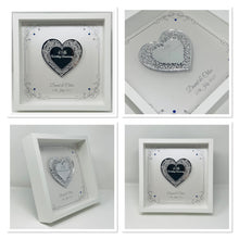 Load image into Gallery viewer, 45th Sapphire 45 Years Wedding Anniversary Frame - Intricate Mirror Heart