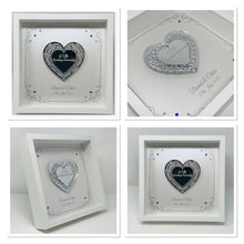Load image into Gallery viewer, 65th Blue Sapphire 65 Years Wedding Anniversary Frame - Intricate Mirror Heart