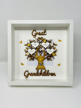 Load image into Gallery viewer, Great Grandchildren Family Tree Frame - Gold Classic