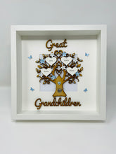 Load image into Gallery viewer, Great Grandchildren Family Tree Frame - Blue Classic