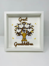 Load image into Gallery viewer, Great Grandchildren Family Tree Frame - Yellow Classic