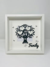 Load image into Gallery viewer, Family Tree Frame - Black & Silver Glitter Classic