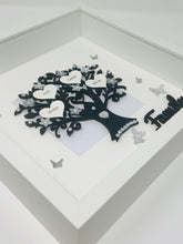 Load image into Gallery viewer, Family Tree Frame - Black & Silver Glitter Classic