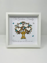 Load image into Gallery viewer, Family Tree Frame - Teal & Silver Glitter - Contemporary