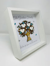 Load image into Gallery viewer, Family Tree Frame - Teal & Silver Glitter - Contemporary