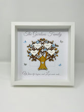Load image into Gallery viewer, Family Tree Frame - Pale Blue & Silver Glitter - Contemporary