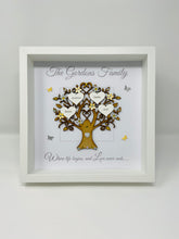Load image into Gallery viewer, Family Tree Frame - Yellow & Silver Glitter Contemporary