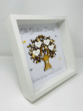Load image into Gallery viewer, Family Tree Frame - Yellow & Silver Glitter Contemporary