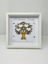 Load image into Gallery viewer, Family Tree Frame - Emerald Green & Silver Glitter - Contemporary