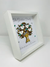 Load image into Gallery viewer, Family Tree Frame - Emerald Green & Silver Glitter - Contemporary