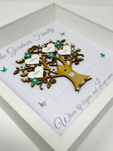 Load image into Gallery viewer, Family Tree Frame - Emerald Green & Silver Glitter - Contemporary