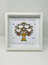 Load image into Gallery viewer, Family Tree Frame - Lilac & Silver Glitter - Contemporary