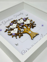 Load image into Gallery viewer, Family Tree Frame - Lilac & Silver Glitter - Contemporary