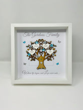 Load image into Gallery viewer, Family Tree Frame - Turquoise & Silver Glitter - Contemporary