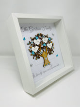 Load image into Gallery viewer, Family Tree Frame - Turquoise & Silver Glitter - Contemporary