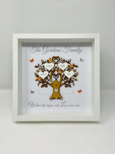 Load image into Gallery viewer, Family Tree Frame - Orange & Silver Glitter - Contemporary