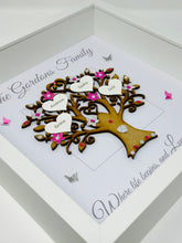 Load image into Gallery viewer, Family Tree Frame - Bright Pink & Silver Glitter - Contemporary