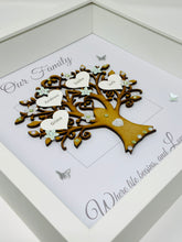 Load image into Gallery viewer, Family Tree Frame - Mint Green & Silver Glitter 'Our Family' - Contemporary