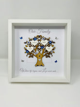 Load image into Gallery viewer, Family Tree Frame - Royal Blue & Silver Glitter 'Our Family' - Contemporary