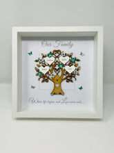 Load image into Gallery viewer, Family Tree Frame - Green & Silver Glitter 'Our Family' - Contemporary