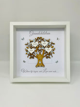 Load image into Gallery viewer, Grandchildren Family Tree Frame - Grey & Silver Glitter - Contemporary