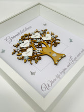 Load image into Gallery viewer, Grandchildren Family Tree Frame - Grey & Silver Glitter - Contemporary