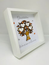 Load image into Gallery viewer, Grandchildren Family Tree Frame - Orange & Silver Glitter - Contemporary