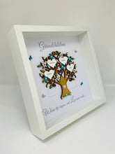 Load image into Gallery viewer, Grandchildren Family Tree Picture Frame - Teal & Silver Glitter - Contemporary