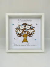 Load image into Gallery viewer, Grandchildren Family Tree Frame - Pale Blue & Silver Glitter - Contemporary